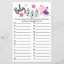 亀ベビーABCベビーシャワーゲームカード