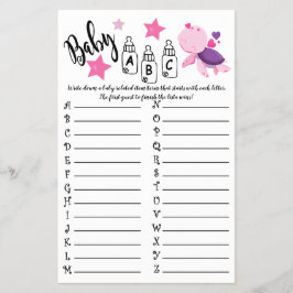 亀ベビーABCベビーシャワーゲームカード チラシ