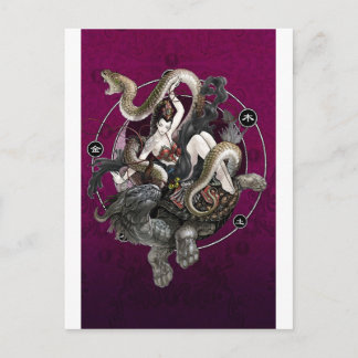 亀中国のの蛇の霊 ポストカード