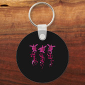 亀信仰ホープ愛ピンクリボン乳がんA キーホルダー (正面)