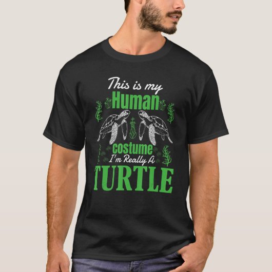亀引用文私は本当に亀カッコいい亀 Tシャツ (正面)