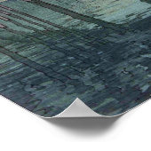 亀戸天神、亀戸橋、吉田博志、ウッドカット ポスター (角)