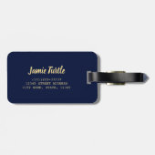 亀救好きの女の子のカメ ラゲッジタグ (裏面横)