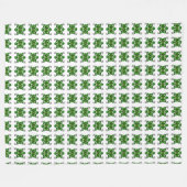 亀模様（緑） フリースブランケット (正面(横))