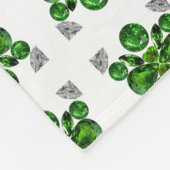 亀模様（緑） フリースブランケット (角)