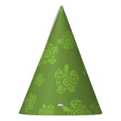 亀渦巻形のの緑 パーティーハット (左)