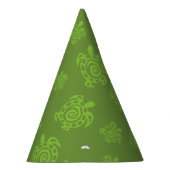 亀渦巻形のの緑 パーティーハット (右)