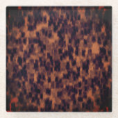 亀甲プリント模様装飾ホームデコール ガラスコースター (正面)