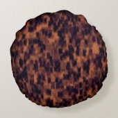 亀甲模様アニマルプリントのモノグラム名 ラウンドクッション (裏面)