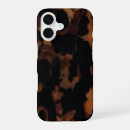 亀甲模様、エレガントなアンバーべっ甲柄 iPhone 16ケース