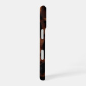 亀甲模様、エレガントなアンバーべっ甲柄 iPhone 16ケース (右側面)