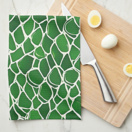 亀甲模様 キッチンタオル (四つ折り)