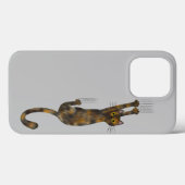 亀甲猫ぶら下がったがオン | Tortie おもしろい Cat Case-Mate iPhoneケース (裏面 (横))