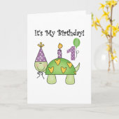 亀甲誕生日Tシャツと贈り物 カード (黄色い花)