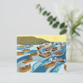 亀船から見た明陽水道の戦い ポストカード (スタンド正面)