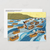 亀船から見た明陽水道の戦い ポストカード (正面/裏面)