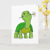 亀花デイジー カード (黄色い花)