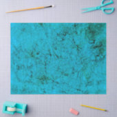 亀裂の入ったターコイズデコパージュの背景 薄葉紙 (クラフト)