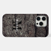 亀裂アスファルト道路の灰色の線モノグラム iPhoneケース (裏面横)