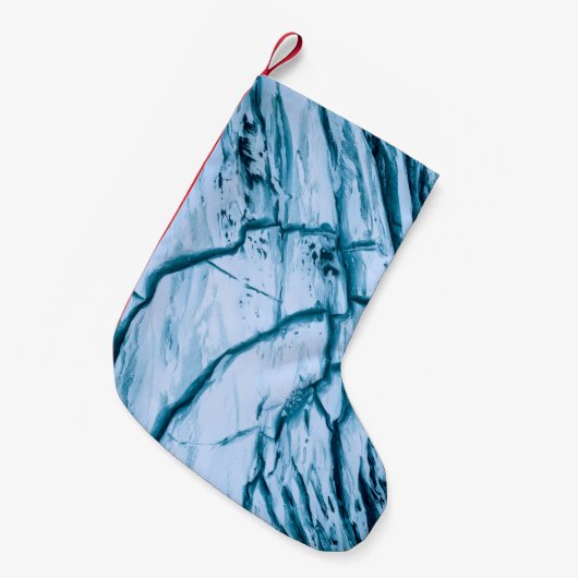 亀裂岩形成イラストレーション スモールクリスマスストッキング (正面 (吊り時))