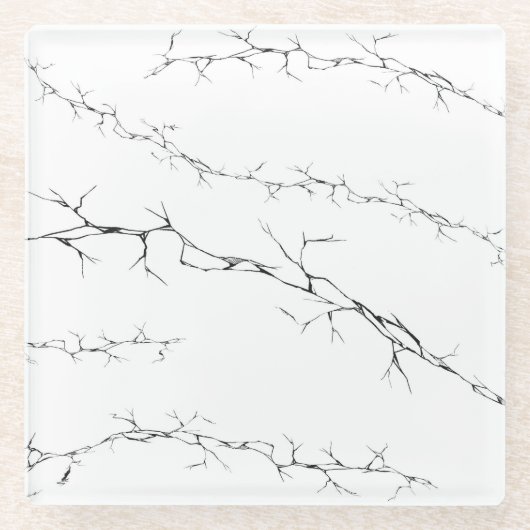 亀裂 ガラスコースター (正面)