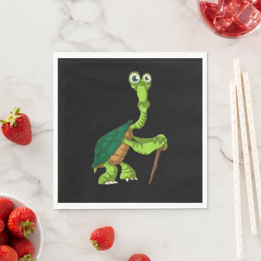 亀退職した亀おもしろいレティ スタンダードランチョンナプキン (インサイチュ)