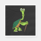 亀退職した亀おもしろいレティ スタンダードランチョンナプキン (正面)