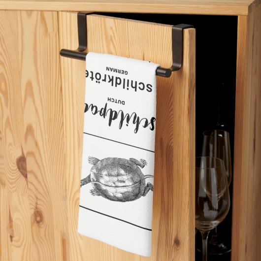 亀違う語 キッチンタオル (三つ折り)