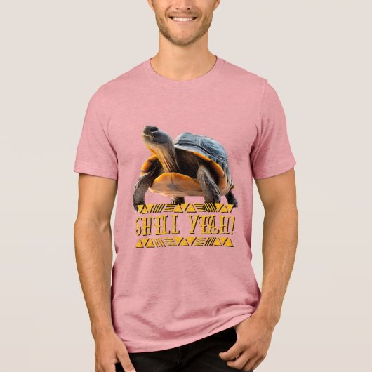 亀001 シェル イエー! トライブレンドTシャツ (正面)