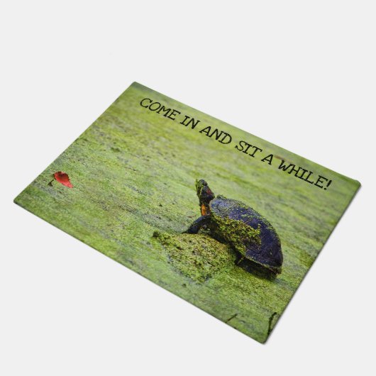 「亀」 ドアマット (アングル)