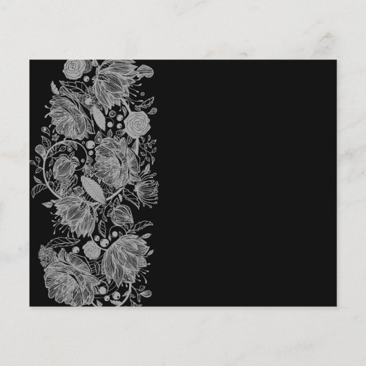 予エレガント算招待状結婚の式典。フライ チラシ (裏面)