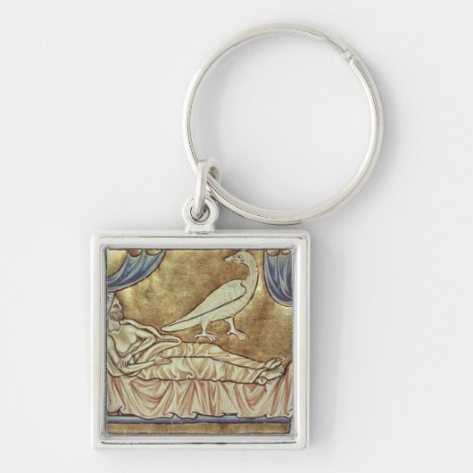 予告すること評判が高いCaladriusの鳥 キーホルダー (正面)