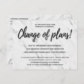 予定モダンの変更の延期がキャンセル ポストカード (正面/裏面)