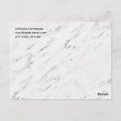 予定モダンの変更の延期がキャンセル ポストカード (裏面)