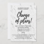 予定モダンの変更の延期がキャンセル 招待状 (正面)