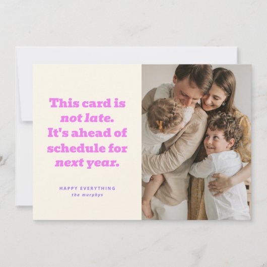 予定ユーモアのあるより前の年末年始のフォトカード シーズンカード (正面)
