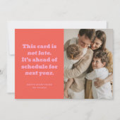 予定ユーモアのあるより前の年末年始のフォトカード シーズンカード (正面)