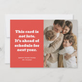 予定ユーモアのあるより前の年末年始のフォトカード シーズンカード (正面)