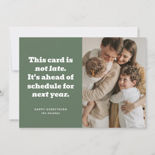 予定ユーモアのあるより前の年末年始のフォトカード シーズンカード (正面)