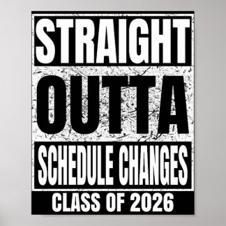 予定変更だらけ Straight Outta Schedule Changes 卒業 2026年卒 ポスター