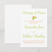 予定変更のお知らせ エンクロージャーカード (正面/裏面)