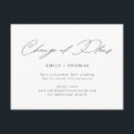 予定変更のお知らせ モダン ミニマル スクリプト ポストカード<br><div class="desc">このミニマルでモダンなポストカードで、イベントの予定変更についてゲストにお知らせください。すべての色は編集可能です。</div>