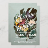 予定変更の結婚式延期のお知らせ 招待状 (正面/裏面)