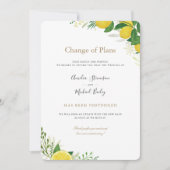 予定変更の結婚式延期のお知らせ 案内状 (正面)