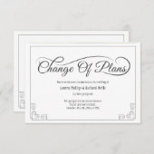 予定変更カード 招待状 (正面/裏面)