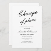 予定変更カード 招待状 (正面/裏面)
