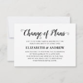 予定変更延期結婚式モダン写真 案内状 (裏面)