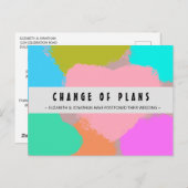 予定変更 ジオメトリック カラー ハート ポストカード (正面/裏面)