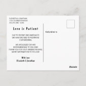 予定変更 ジオメトリック カラー ハート ポストカード (裏面)