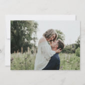 予定変更 | モダン ブラック＆ホワイト セーブザデート (裏面)